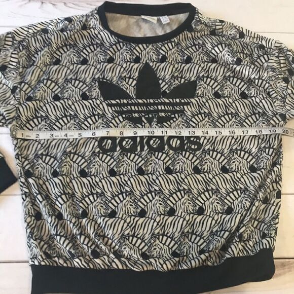 Adidas Black and White Zebra Kids Pullover - Picture 6 of 9